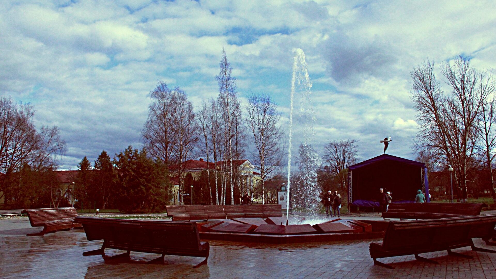 Природный фонтан с минеральной водой на территории курорта Старая Русса - РИА Новости, 1920, 09.03.2023