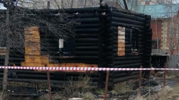 На месте пожара в частном доме в Пермском крае