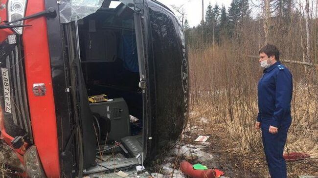 На месте ДТП с пассажирским автобусом в Хабаровском крае 