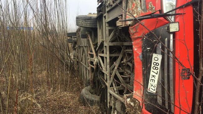 На месте ДТП с пассажирским автобусом в Хабаровском крае 