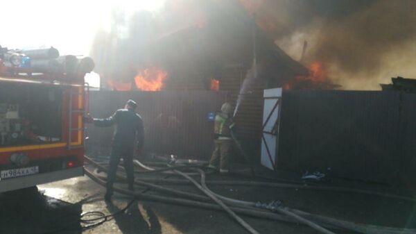 Возгорание жилых домов и хозяйственных построек в Кургане