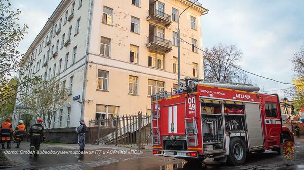Пожар в гостинице Вечный зов-Кожуховская в Москве