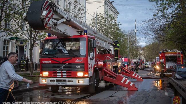 Пожар в гостинице Вечный зов-Кожуховская в Москве