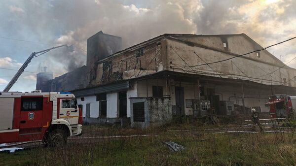 Пожар в городе Смоленске на улице Кашена