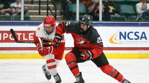 Финал юношеского чемпионата мира по хоккею между сборными России и Канады