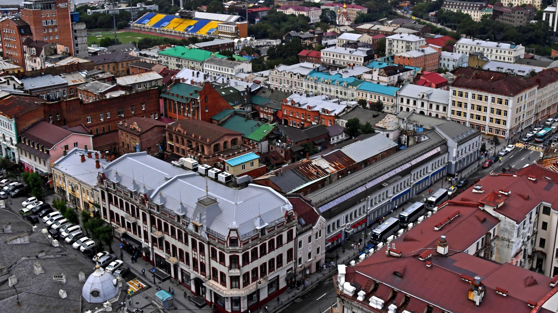 Вид на Владивосток с крыши высотного здания администрации Приморского края - РИА Новости, 1920, 18.06.2021