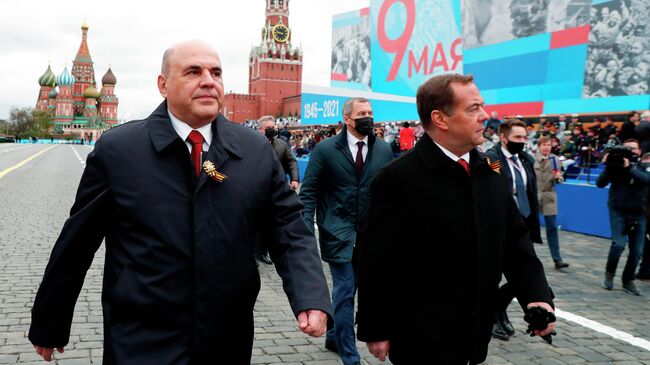 Михаил Мишустин и Дмитрий Медведев