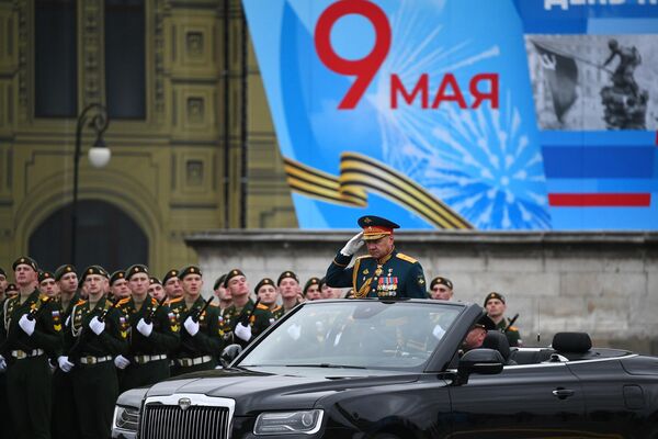 Министр обороны РФ Сергей Шойгу на военном параде в честь 76-й годовщины Победы в Великой Отечественной войне в Москве