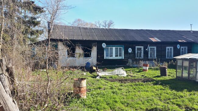 На месте пожара по улице Ржевский тракт города Вышнего Волочка Тверской области