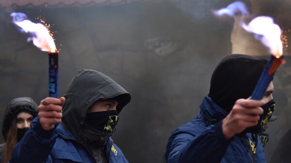 Активисты националистической организации Украины
