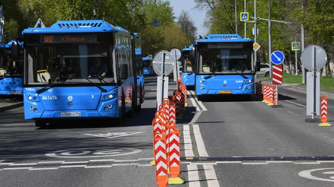 Движение автобусов в Москве