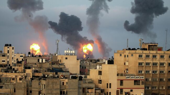 Израильские воздушные удары на юге сектора Газа