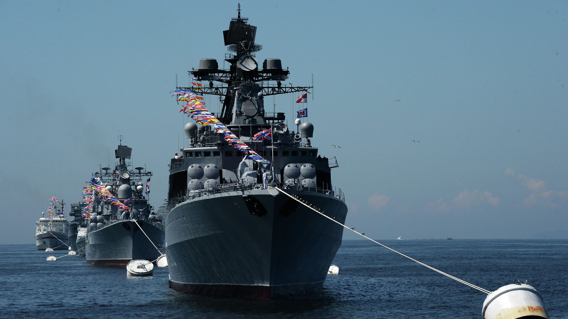 Генеральная репетиция военно-морского парада ко дню ВМФ во Владивостоке - РИА Новости, 1920, 21.05.2021