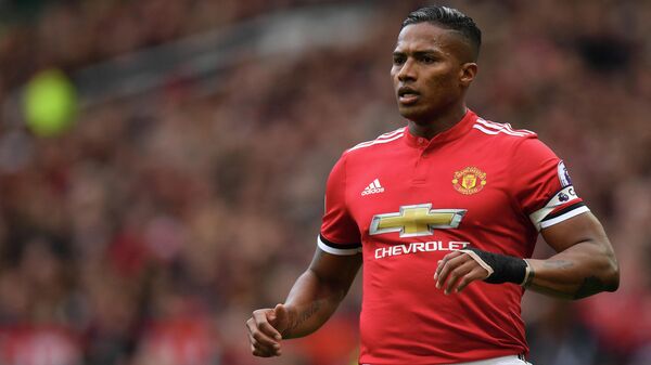 Manchester United's Ecuadorian midfielder Antonio Valencia is pictured during the English Premier League football match between Manchester United and Arsenal at Old Trafford in Manchester, north west England, on April 29, 2018. (Photo by Paul ELLIS / AFP) / RESTRICTED TO EDITORIAL USE. No use with unauthorized audio, video, data, fixture lists, club/league logos or 'live' services. Online in-match use limited to 75 images, no video emulation. No use in betting, games or single club/league/player publications. / 