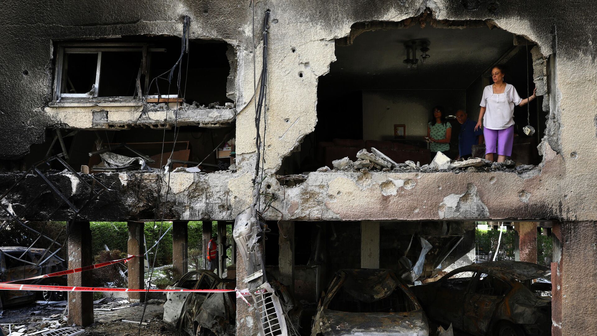 Квартиры после обстрела ракетами из сектора Газа, центральный Израиль. 13 мая 2021 года - РИА Новости, 1920, 14.05.2021