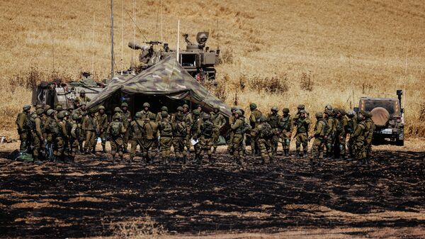 Израильские военнослужащие на границе Израиля и сектора Газа