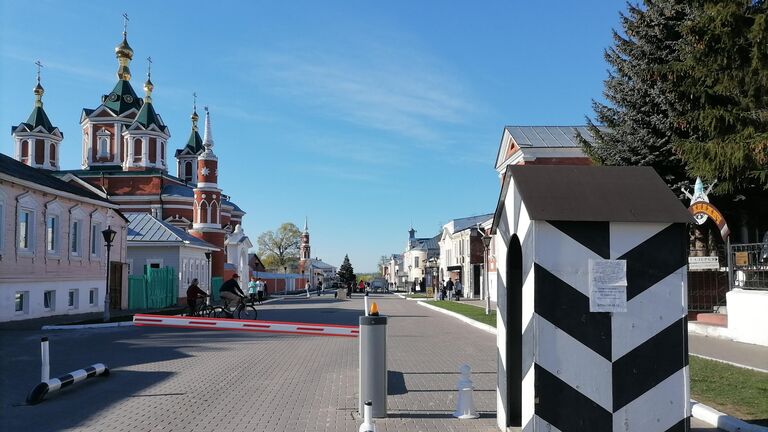 Вид на будку городового на улице Лажечникова в Коломне