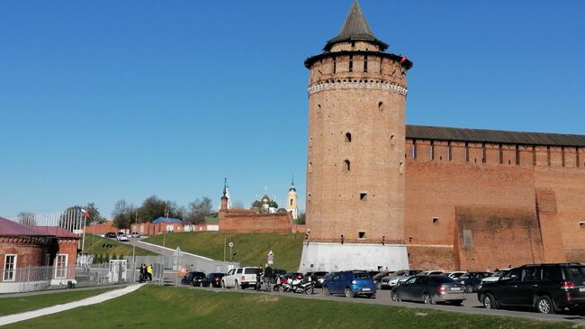 Вид на Кремль и Коломенскую (Маринкину) башню в Коломне