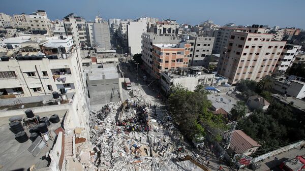 Последствия удара израильских сил по сектору Газа