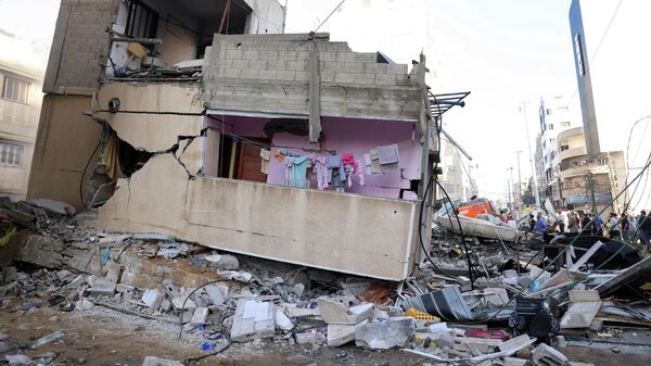 Последствия удара израильских сил по сектору Газа