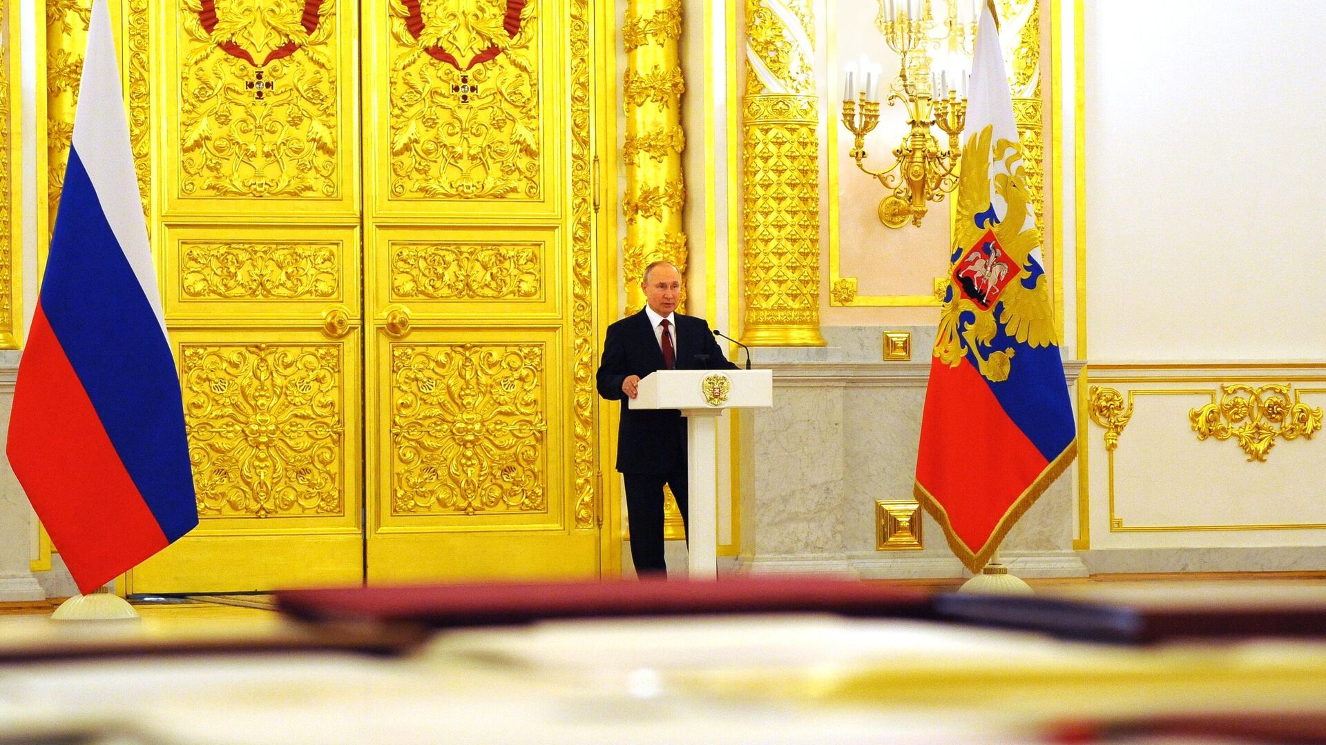 Президент России Владимир Путин выступает на церемонии вручения верительных грамот послами иностранных государств - РИА Новости, 1920, 18.05.2021