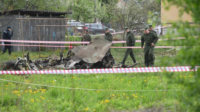 Место крушения белорусского Як-130 под Барановичами