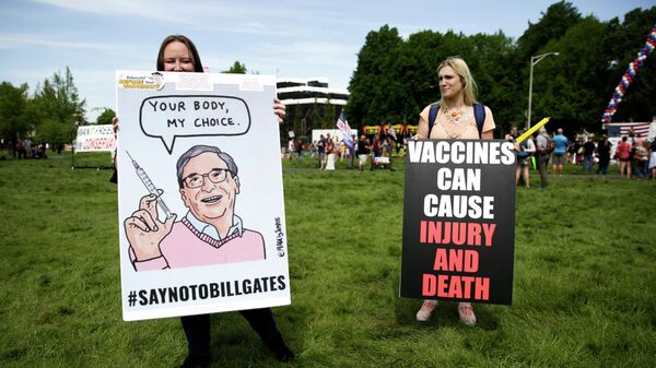 Акция протеста против вакцинации и постановления губернатора не выходить из дома у Капитолия