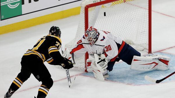 Игровой момент матча НХЛ Вашингтон - Бостон 
