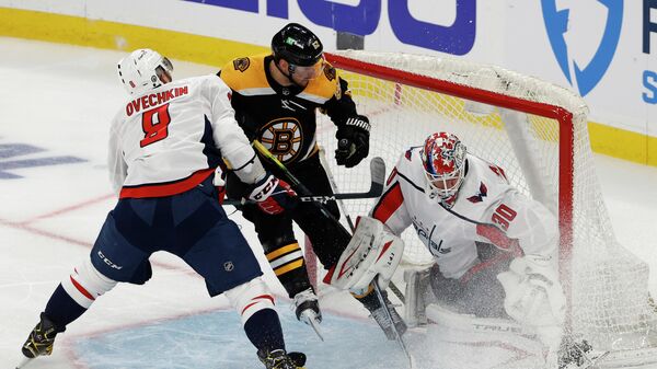 Игровой момент матча НХЛ Вашингтон - Бостон