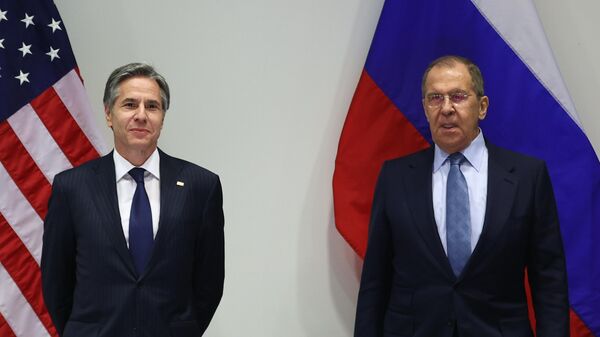 Министр иностранных дел России Сергей Лавров и государственный секретарь США Энтони Блинкен