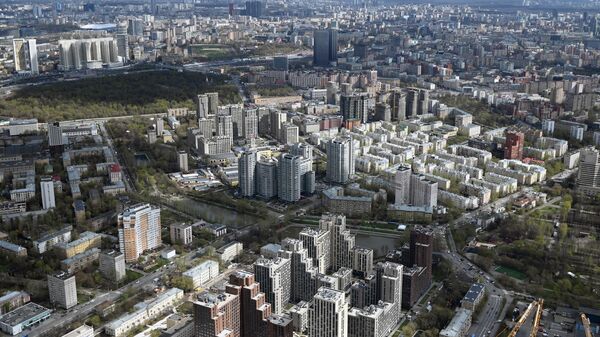 Вид на Москву с Башни Федерация делового комплекса Москва-Сити