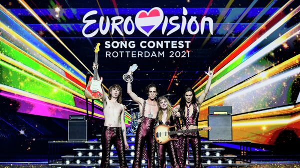 Итальянская группа Maneskin, победившая в конкурсе Евровидение-2021 в Роттердаме