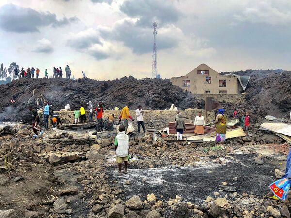 Последствия извержения вулкана Ньирагонго в Демократической республике Конго