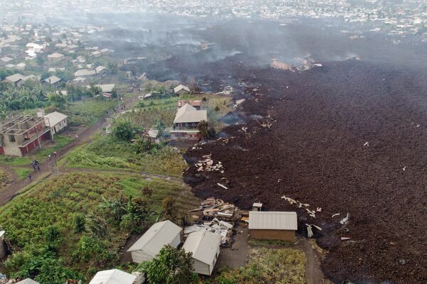 Последствия извержения вулкана Ньирагонго в Демократической республике Конго