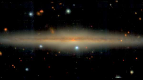 Изображение спиральной галактики UGC 10738, полученное с помощью телескопа VLT ESO в Чили