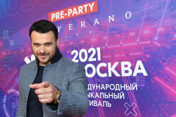 Певец Эмин Агаларов на pre-party международного музыкального фестиваля Жара в Москве