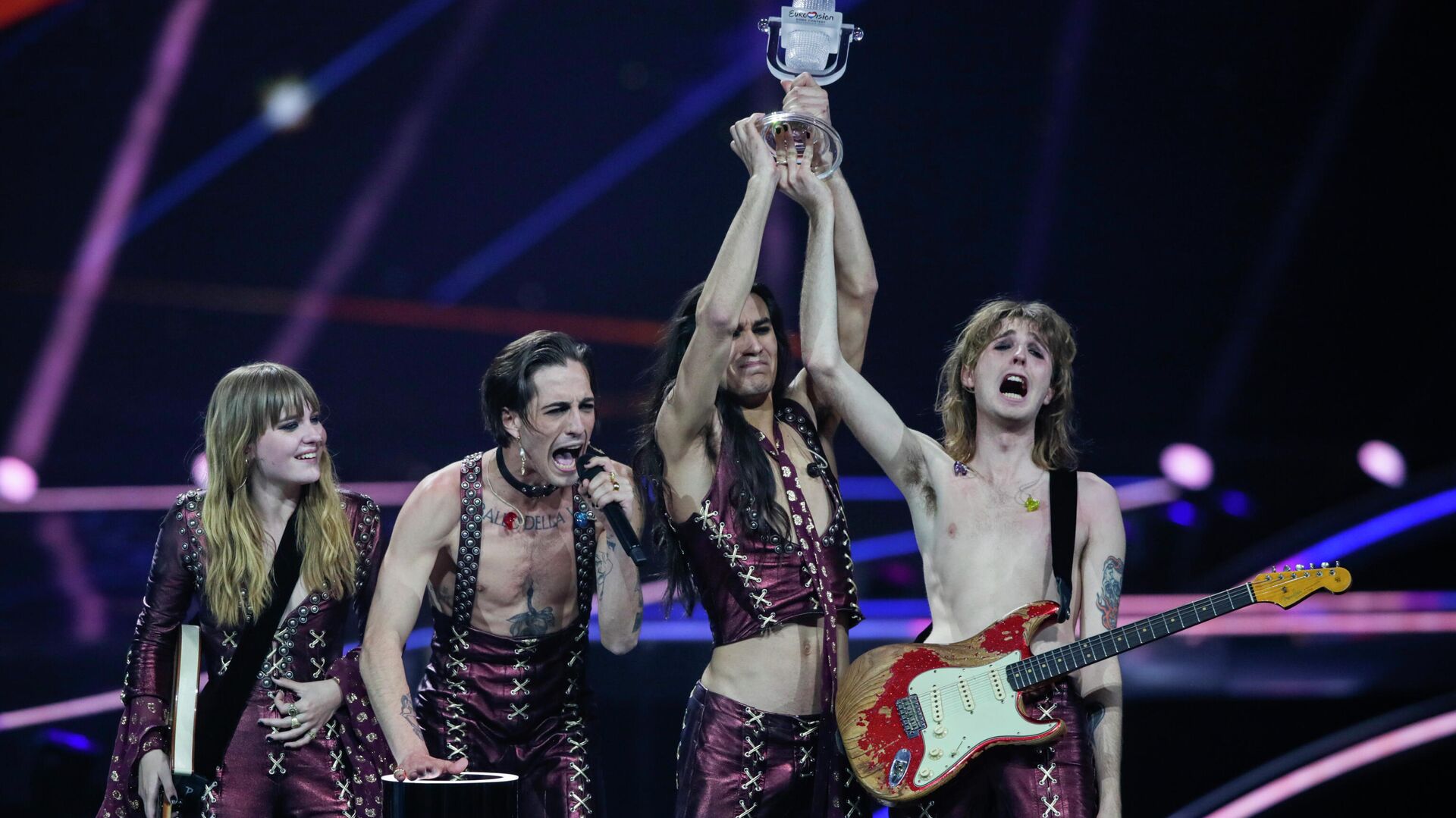 Итальянская группа Maneskin, победившая в конкурсе Евровидение-2021 в Роттердаме - РИА Новости, 1920, 26.08.2021
