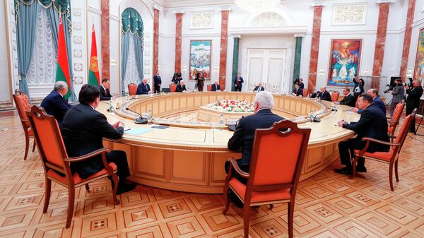 Председатель правительства РФ Михаил Мишустин принимает участие в заседании Совета глав правительств СНГ