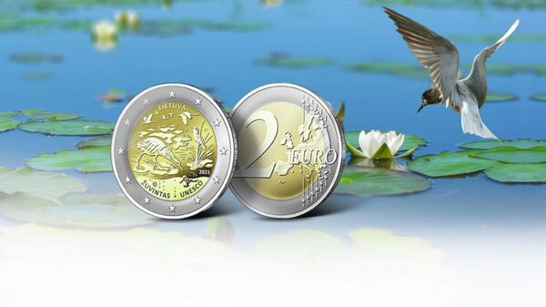 Памятные монеты номиналом 2 евро, предназначенные для литовского биосферного заповедника Жувинтас