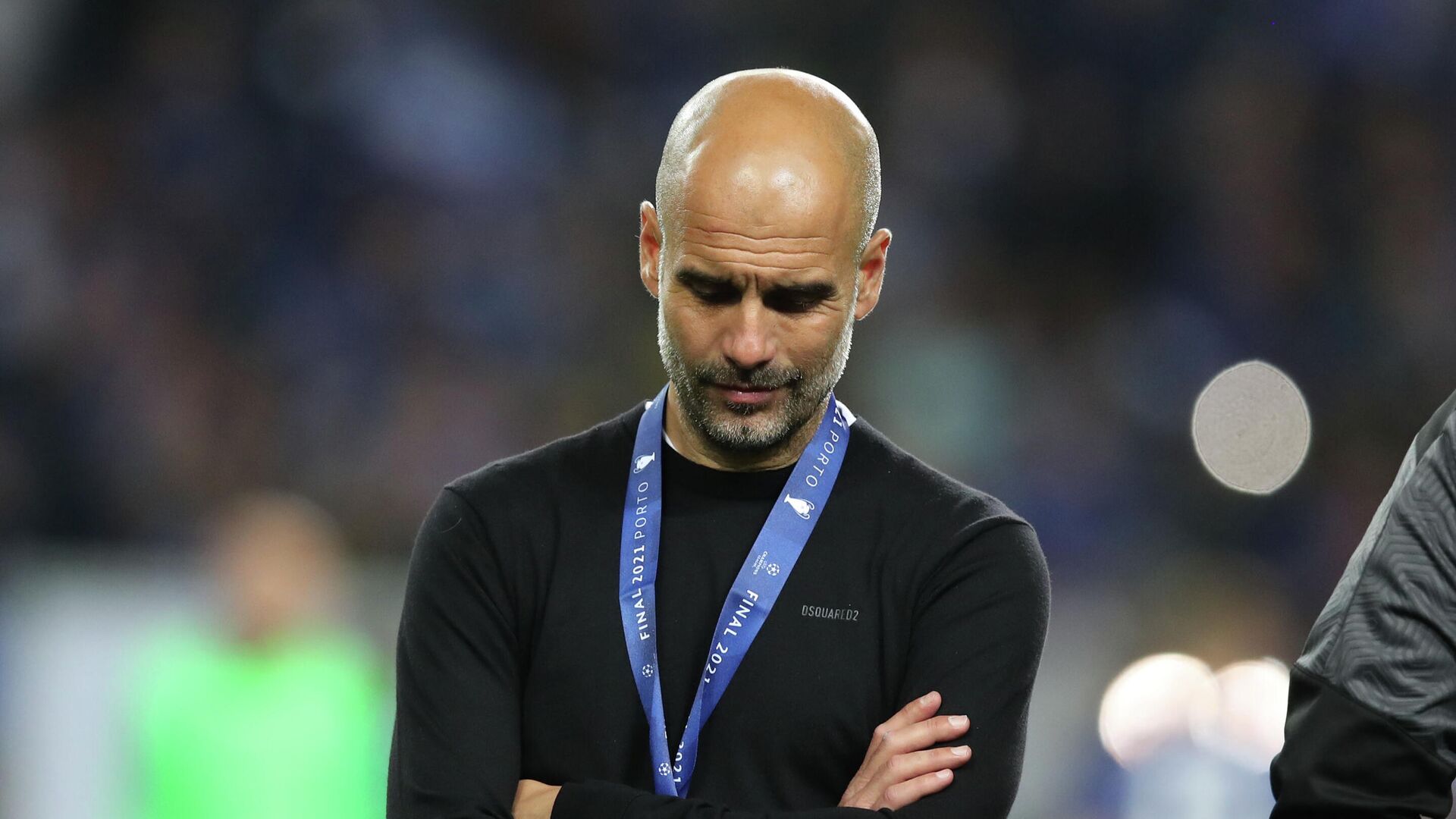 Soccer Football - Champions League Final - Manchester City v Chelsea - Estadio do Dragao, Porto, Portugal - May 29, 2021 Manchester City manager Pep Guardiola reacts after losing the Champions League Final Pool via REUTERS/Jose Coelho - РИА Новости, 1920, 30.05.2021