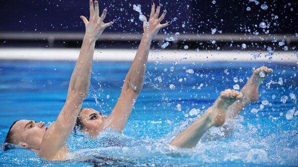 Синхронное плавание. Чемпионат Европы. Смешанный дуэт. Техническая программа
