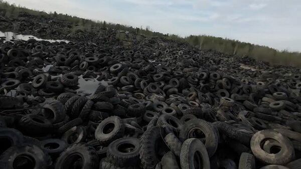 Удар по экологии: гигантская свалка шин под Нижневартовском
