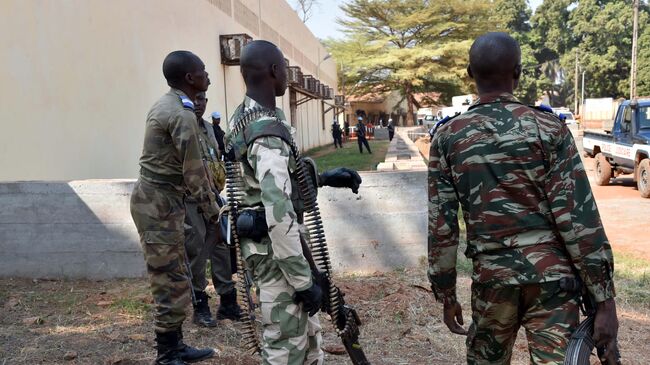 Сотрудники правоохранительных органов Центральноафриканской Республики в городе Банги
