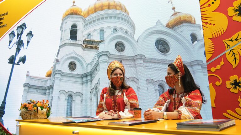 Стенд агентства Современное развитие на Петербургском международном экономическом форуме - 2021 в конгрессно-выставочном центре Экспофорум