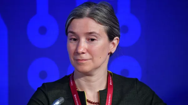 Политолог, кандидат политических наук Екатерина Шульман на Петербургском международном экономическом форуме - 2021