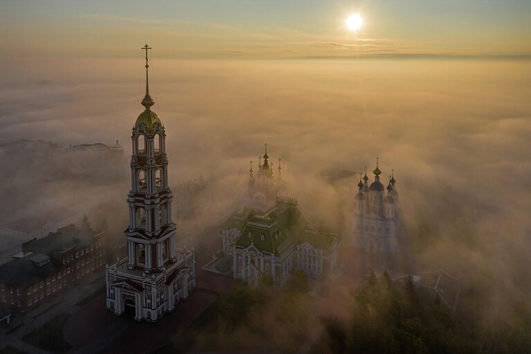 Работа фотографа Валерия Горбунова Казанский монастырь г. Тамбова, победившая в номинации Россия с высоты птичьего полета в фотоконкурсе  РГО Самая красивая страна