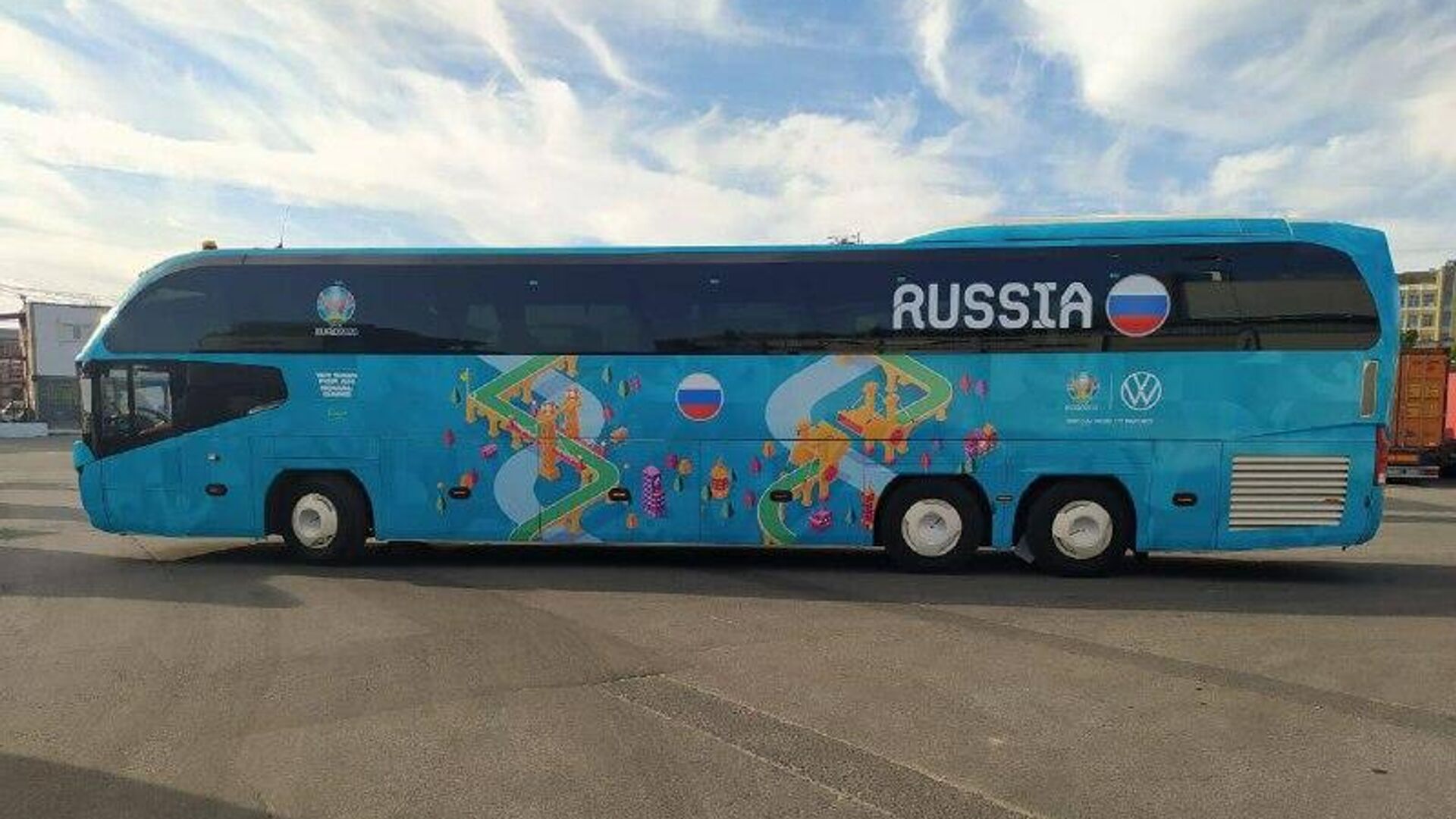 Автобус сборной России на ЕВРО-2020 - РИА Новости, 1920, 05.06.2021