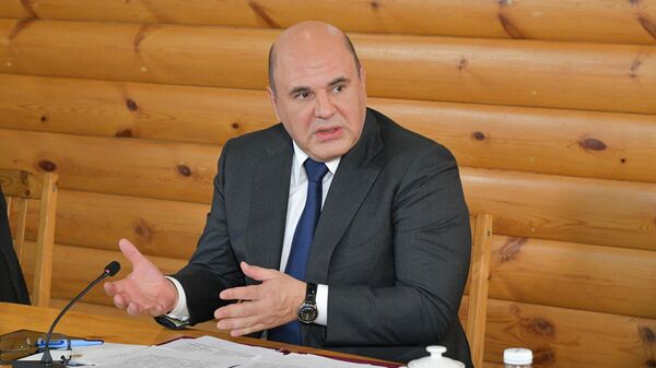Председатель правительства РФ Михаил Мишустин во время встречи с работниками социальных организаций Московской области 