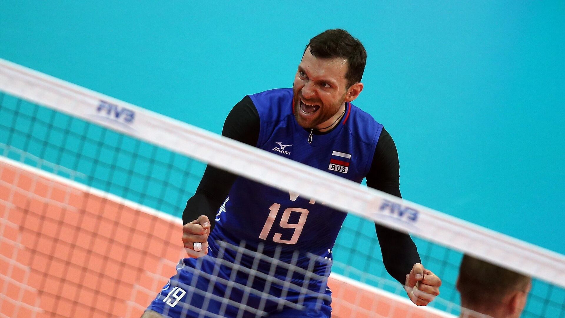 Игрок сборной России Игорь Колодинский в матче группового отборочного раунда розыгрыша Мировой Лиги между сборными командами России и Ирана. - РИА Новости, 1920, 09.06.2021