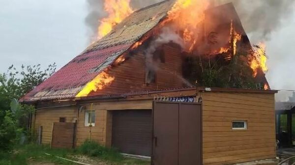 Пожар в частном доме в Якутске